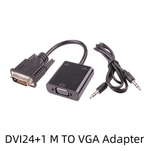 <span class=keywords><strong>Convertidor</strong></span> DVI a VGA Activo DFX con <span class=keywords><strong>Audio</strong></span> 1080P, Cable Adaptador DVI-D 24+1 Macho a VGA Hembra <span class=keywords><strong>para</strong></span> Monitor <span class=keywords><strong>de</strong></span> <span class=keywords><strong>PC</strong></span> <span class=keywords><strong>de</strong></span> Escritorio - Product Image 2