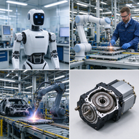 Boîtier d'articulation robotique en aluminium 7075 usiné CNC 5 axes sur mesure, coque d'actionneur Harmonic Drive, pièces de cobot humanoïde