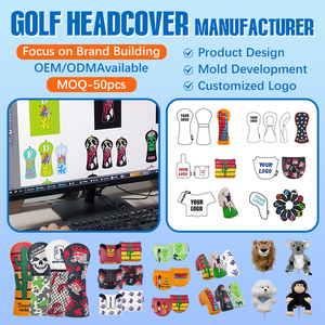 Golf Headcover Club Embroidery PU Leather Multi-style Blade <strong>Putter</strong> <strong>Cover</strong> in Stock Mallet <strong>Putter</strong> <strong>Cover</strong> Custom Golf <strong>Head</strong> <strong>Covers</strong> - Product Image 5
