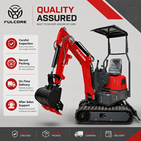 Mini-excavatrice Fulcore certifiée CE EPA EuroV ISO, personnalisation complète de la machine, configuration optionnelle
