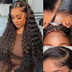 Wig Keriting Burma Mentah India, Wig Frontal Lace HD Penuh 30 Inch Grosir, Wig Rambut Manusia Virgin Peru Mentah 12A Tanpa Lem - Product Image 5