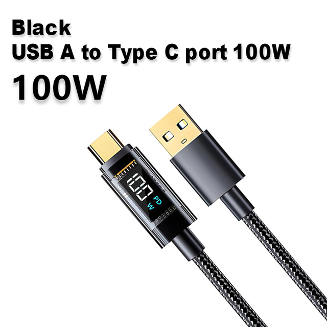 High Quality 240W 100W 27W Fast Charging USB-A to USB-C Braided Cable 1m/2m for Mobile Phones IPhones 15 Pro Max for