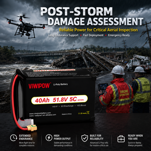 VIWIPOW Emergency Response Drone Batterij 14S 40Ah51.8V Lithium Lipo High Power Snel Opladen Drone Accessoires - Product Image 6