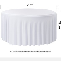 Jupe de table universelle quatre saisons, style européen et américain, imprimée, épaisse, anti-poussière, grande élasticité, en polyester