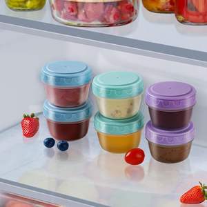 Lot de 6 récipients à vinaigrette avec couvercles Petits récipients à condiments avec lignes graduées Petits récipients à sauce pour boîte à lunch - Product Image 5