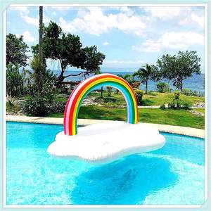 Flotador de Piscina Gigante de PVC de 96 Pulgadas con Forma de Nube Arcoíris y Efecto de Nube Flotante para Fiestas de Piscina de Verano para Niños - Product Image 2