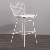 Tabouret de luxe en cuir pour Bar, chaise en fer, mobilier de chambre d'hôtel, de salle à manger, de salon
