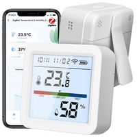 Hygromètre numérique intelligent Tuya Zigbee avec écran LCD rétroéclairé, thermomètre, capteur d'humidité et de température intérieure, application de contrôle à distance pour la maison