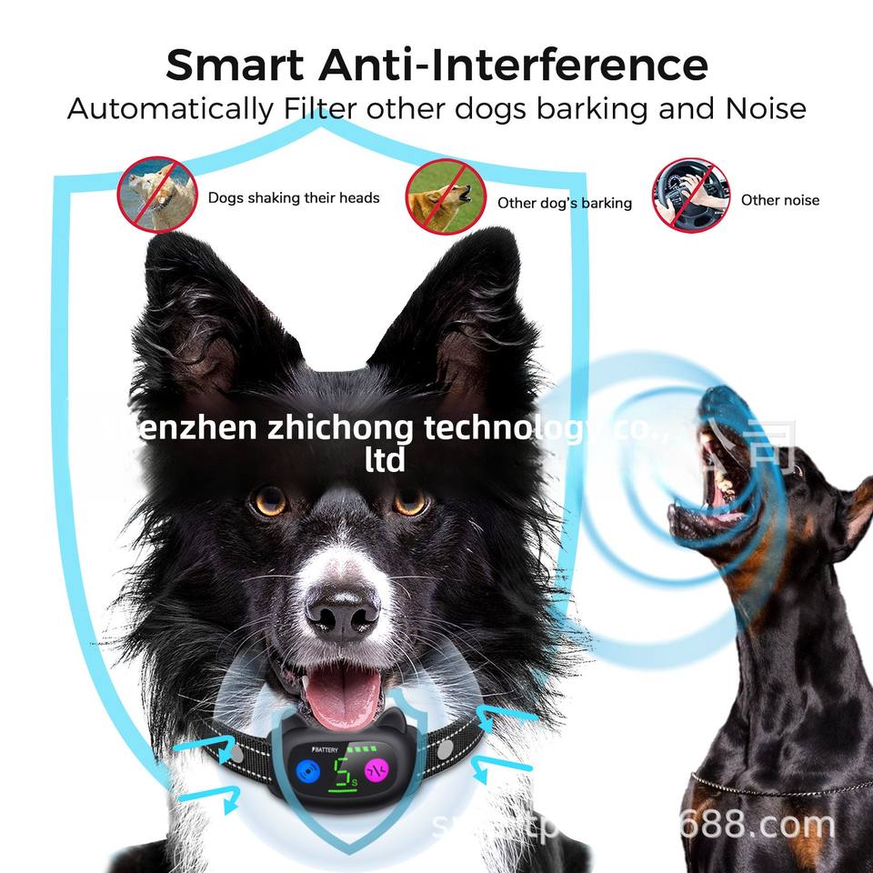 Smart Pet CX-329-1 Color Screen Bark Control Collar - Deep Power Technology