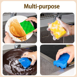 <span class=keywords><strong>Éponge</strong></span> à vaisselle robuste à vendre, <span class=keywords><strong>éponge</strong></span> de nettoyage de cuisine verte avec revêtement en PU - Product Image 2