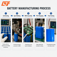 Kustomisasi pabrik isi ulang 32700 6.4V 6,5ah 41,6 WH LiFePO4 baterai 2 Pak untuk senter mainan alat listrik