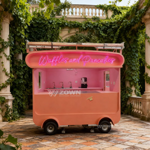 Kiosque de restauration mobile rose tendance avec fenêtre de service pour les entreprises commerciales de rue - Product Image 6