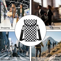 Modellen telefoonhoesje van zacht neopreen, geschikt voor telefoon, geld, pasjes, sleutels, met klittenbandsluiting, crossbody telefoon tas