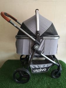 लक्जरी स्टेनलेस स्टील 4-पहिया फोल्डिंग कुत्ते स्टलर अनुकूलित लोगो और रंग पालतू जानवर के लिए आउटडोर यात्रा उत्पाद - Product Image 4