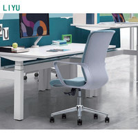 Chaise de bureau exécutive Liyu de style contemporain en maille, avec base pivotante, support lombaire et hauteur réglable, idéale pour hôpitaux, écoles et hôtels