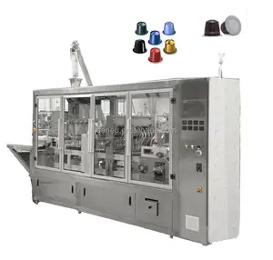 Línea de producción de cápsulas de café completamente automática, máquina de envasado de cápsulas de café