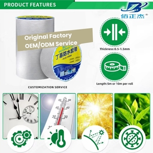 Ruban d'étanchéité en caoutchouc butyle et feuille d'aluminium haute adhérence, durable, pour réparation de toiture - Product Image 2