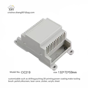 Caja eléctrica de <span class=keywords><strong>carril</strong></span> <span class=keywords><strong>Din</strong></span> carcasa de plástico fuente de alimentación medición Iot Control fuego instrumento carcasa de plástico 132*72*59mm - Product Image 2