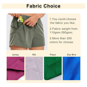 กางเกงขาสั้นสำหรับออกกำลังกายในยิมสำหรับผู้หญิงกางเกงขาสั้นผ้าโพลีเอสเตอร์แห้งเร็วระบายอากาศได้ดี - Product Image 2