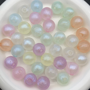Perlas de imitación en forma de bola, cuentas sueltas de resina para pulseras DIY, accesorios para el cabello, colgante para coche, unisex - Product Image 2