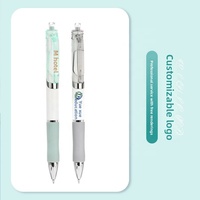 Stylo gel de test de style Instagram, esthétique soignée, ton Morandi, pointe 0,5 mm, encre noire, logo personnalisable, Macaron