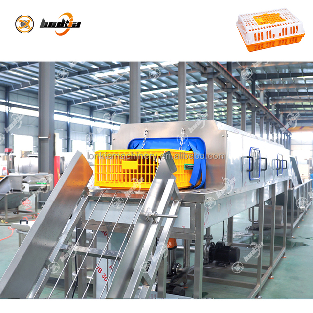 Automatic SUS304 Plastic Turnover Box Basket Crate Washing Machine Poultry Container Egg Tray Cleaning Machine