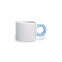 9oz nouveauté mode fleur en forme de poignée en céramique tasses à boire tasses à café blancs de sublimation