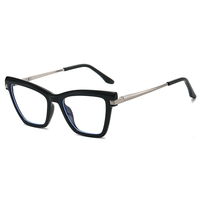 Lunettes optiques anti-lumière bleue de haute qualité, monture complète tendance œil de chat, pour femmes, avec logo personnalisé
