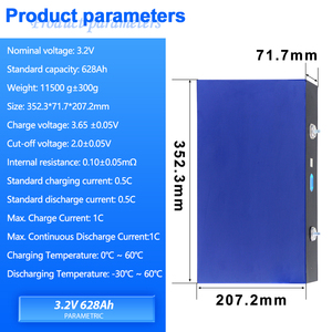 预售EVE MB56 3.2V 628Ah Lifepo4可充电高容量棱柱形电池2-16pcs，用于储能系统欧盟库存 - Product Image 2
