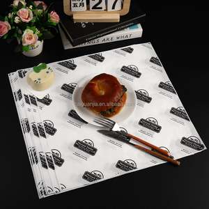 Papier pour hamburger, papier jetable anti-graisse, papier pour boulettes de riz, papier pour rouleaux de poulet, papier d'emballage alimentaire, papier pour boulangerie, personnalisation commerciale - Product Image 1
