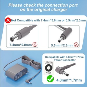Chargeur pour aspirateur sans fil Dyson V10 <span class=keywords><strong>V11</strong></span> V12 V15 SV12 SV14 SV16 SV20 SV22 30,45 V, adaptateur 30,45 V 1,1 A, alimentation électrique - Product Image 3