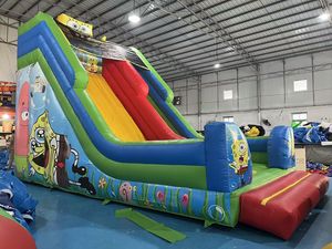 Tobogán Inflable Comercial con Temática de <span class=keywords><strong>Bob</strong></span> <span class=keywords><strong>Esponja</strong></span>, Tobogán Inflable para Fiestas Infantiles - Product Image 3