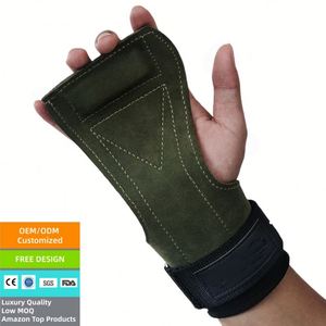Correas de Muñeca para Levantamiento de Pesas, Protección para las Palmas de las Manos, Ajustables, Transpirables, Antideslizantes, de Cuero Vacuno, en Varios Colores - Product Image 1