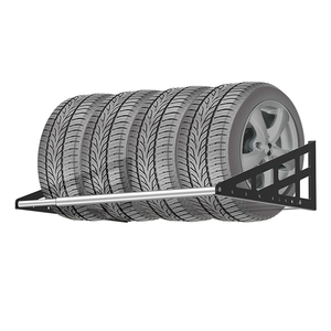 Jh-mech lốp lưu trữ Giá Nhiệm vụ nặng nề có thể điều chỉnh 31 đến 56 inch 56 "x 27" x 10.2 "Wall Mount bột thép lốp tường giá - Product Image 1