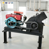 Mini broyeur à marteaux PC-400x300 5-10t/h, petite machine de concassage de pierres portable pour laboratoire et utilisation sur site d'extraction aurifère à petite échelle