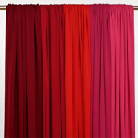 Rideaux de fond rose 3m x 3m en polyester et soie de lait pour décoration de scène événementielle, draperie de mariage avec passe-tiges - Vente en gros