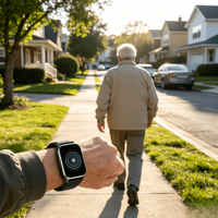 Montre connectée de sécurité pour personnes âgées S10 avec GPS, suivi de localisation LBS, appel SOS à une touche, surveillance du sommeil, de la fréquence cardiaque et de la santé, carte SIM