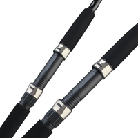 Canne à pêche spinning en fibre de verre 2,1m-2,4m 40-80g et moulinet combo pour la pêche à la carpe et au snapper en lac