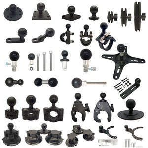 Alliage d'aluminium ABS 17mm 25mm 1 Inch Bolt <span class=keywords><strong>Ram</strong></span> Motorcycle Phone <span class=keywords><strong>Mount</strong></span> Stand Head Ball Adapter Mobile Cellphone Holder Base Riding - Product Image 4