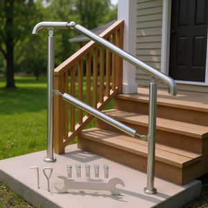 Barandilla Ajustable de Acero Inoxidable para Porche, de 3 a 3.5 Pies, para Interiores y Exteriores, Kit de Instalación DIY - Product Image 2
