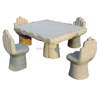 Chaise en forme de main en pierre de granit naturel extérieur de jardin Offre Spéciale avec des tables à manger à vendre