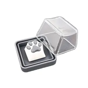 High Quality rubber+ clear plastic cover Keycap Storage box package box