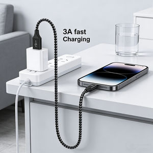 สายชาร์จไมโครยูเอสบี 50 ซม. 1 ม. 2 ม. คุณภาพสูง สายถักไนลอน 2.0 ความเร็วถ่าย<span class=keywords><strong>โอน</strong></span>ข้อมูล 480Mbps สายชาร์จเร็วไมโคร 30 ซม. 3A - Product Image 4