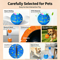 Balle pour animaux de compagnie intelligente, électrique, rechargeable, LED clignotante, télécommandée, en caoutchouc, simple, écologique, haute élasticité, jouet automatique pour