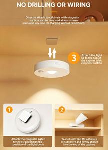Remote control spotlight LED <b>sensor</b> <b>light</b> display cabinet self-adhesive <b>sensor</b> wireless no-drilling magnetic wine cabinet <b>light</b> - Product Image 4