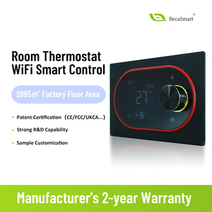 Bobina de ventilador de termostato de salida RS485 <span class=keywords><strong>LED</strong></span> Digital Wifi inteligente Tuya para control de temperatura de calefacción HVAC - Product Image 6