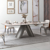 Base 2 Pieds Assemblage Table Debout Bureau Original Dîner Table Épingle À Cheveux Araignée Jambes Pince En Acier Inoxydable Métal Table Base