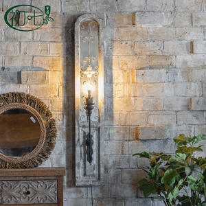 Lampe murale vintage en fer vieilli, effet lumineux rectangulaire, décoration intérieure, articles suspendus pour salon, salle à manger, balcon - Product Image 3