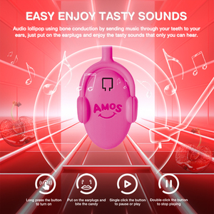 Amos đa màu sắc mới lạ Thế Giới cứng rộng popping kẹo ngày Valentine âm thanh Lollipop Cherry hương vị âm nhạc kẹo đồ chơi - Product Image 5