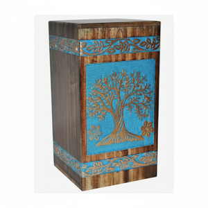 โกศเผาศพทำจากไม้ที่ทำด้วยมือทันสมัยสำหรับตกแต่งงานศพชายและหญิงโกศฝังศพ - Product Image 1